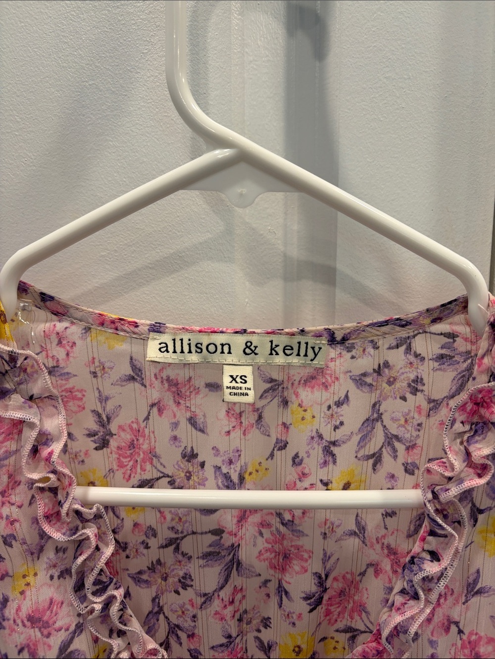 Allison & Kelly Floral Ruffle V-Neck Dress - Picture 3 of 8